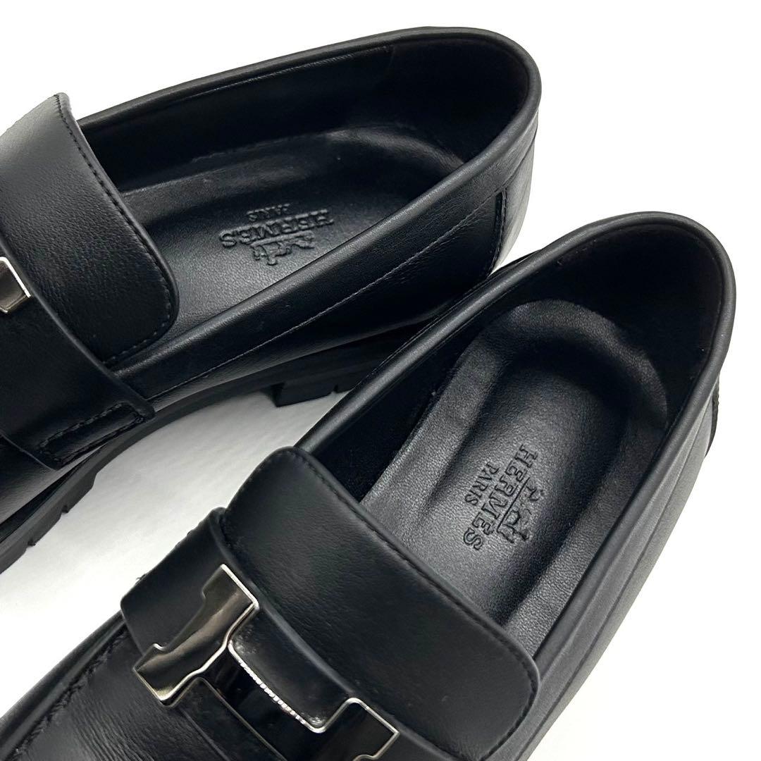 付属品完備　エルメス　モカシン　フォーブル　ローファー　36サイズ　黒　22cm