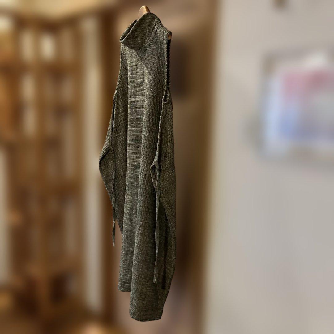 美品 うさとの服 綿 エプロンドレス 藍染 草木染め usaato ウサト