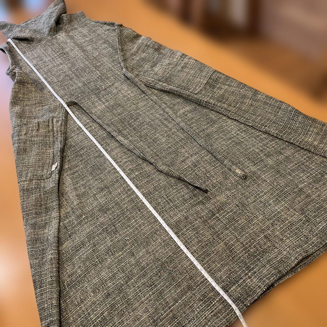 美品 うさとの服 綿 エプロンドレス 藍染 草木染め usaato ウサト