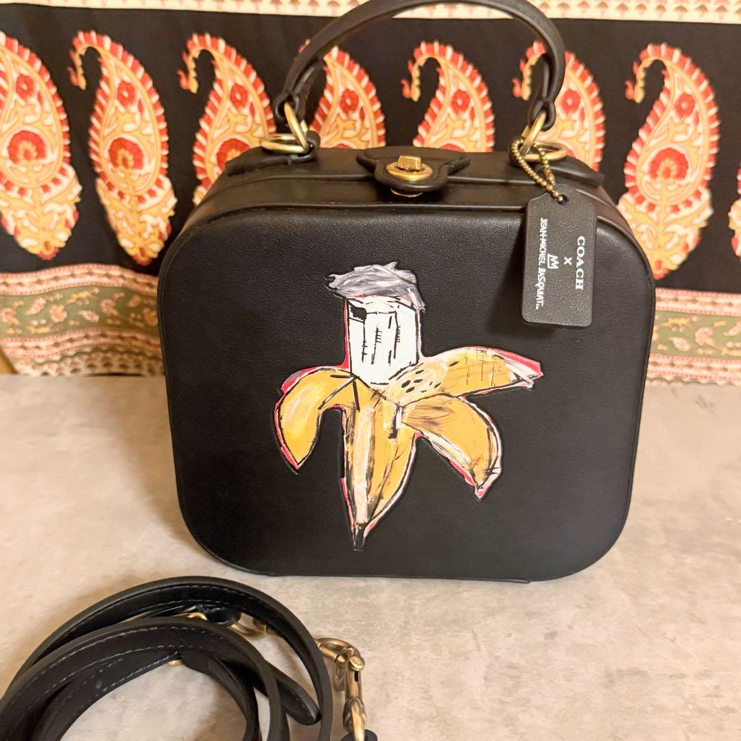 【ほぼ未使用】コーチ バスキア バナナ 2way レザー ショルダー バッグ