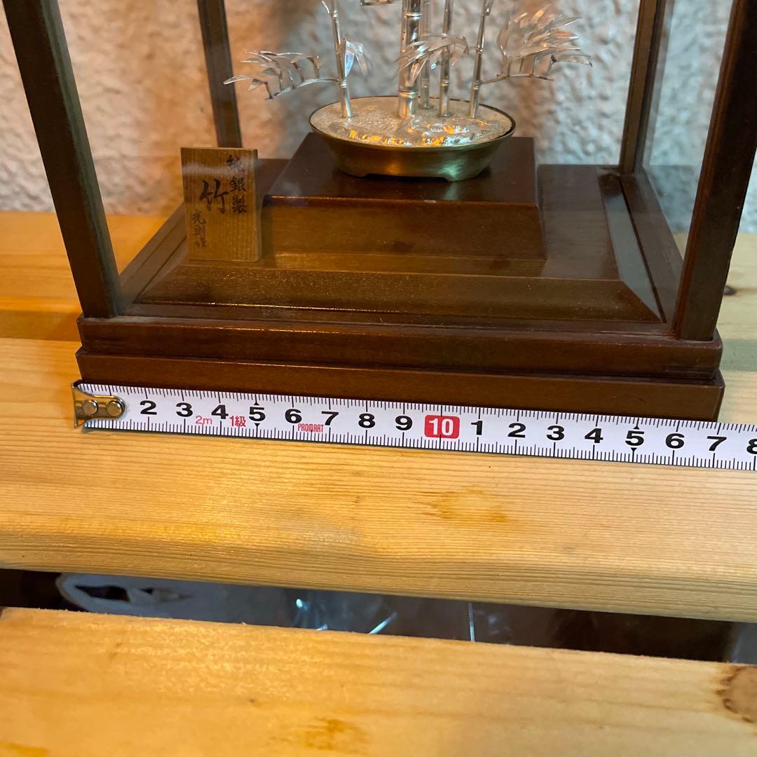 純銀製　竹　光則作