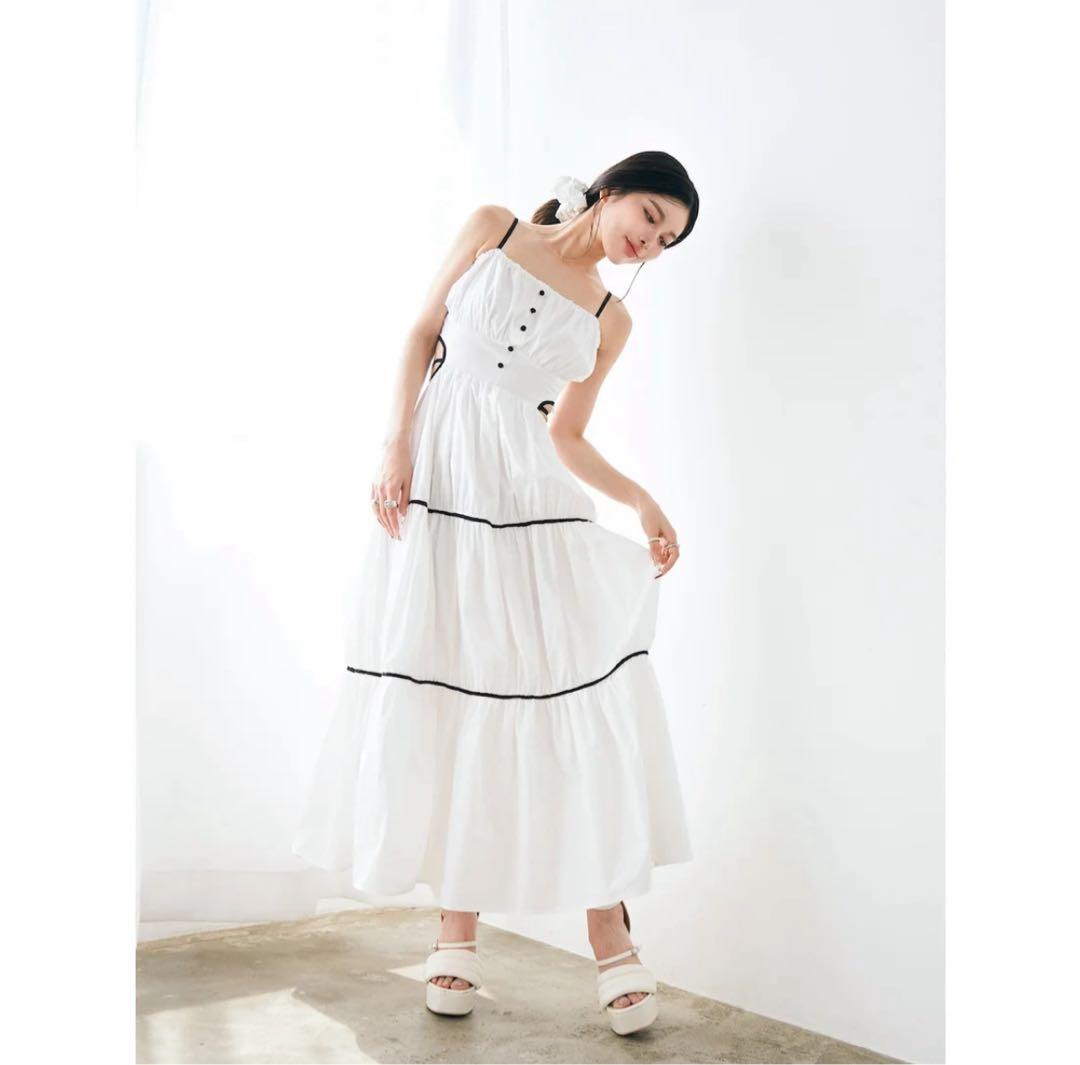 Darich ダーリッチ バックオープンキャミフレアロングワンピース