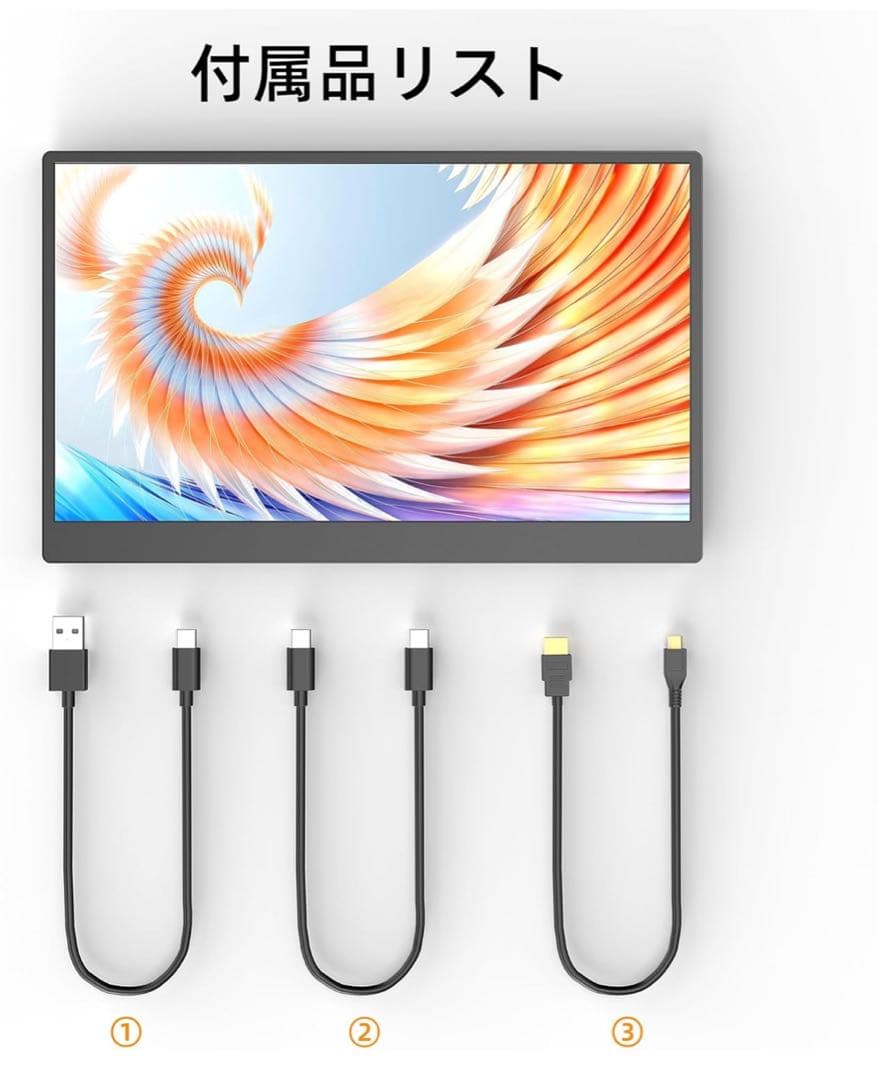 WEY 2024新型 モバイルモニター 15.6インチ 1920x1080