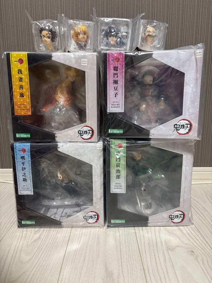 鬼滅の刃ARTFX J 竈門炭治郎/竈門禰豆子/我妻善逸/嘴平伊之助 未開封