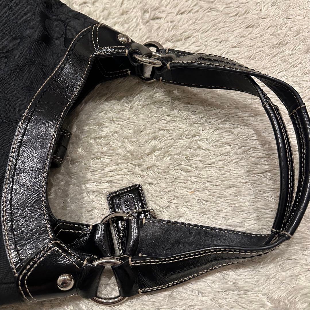COACH コーチ　シグネチャー　ソーホー　ハンドバッグ　トート　総柄　レザー