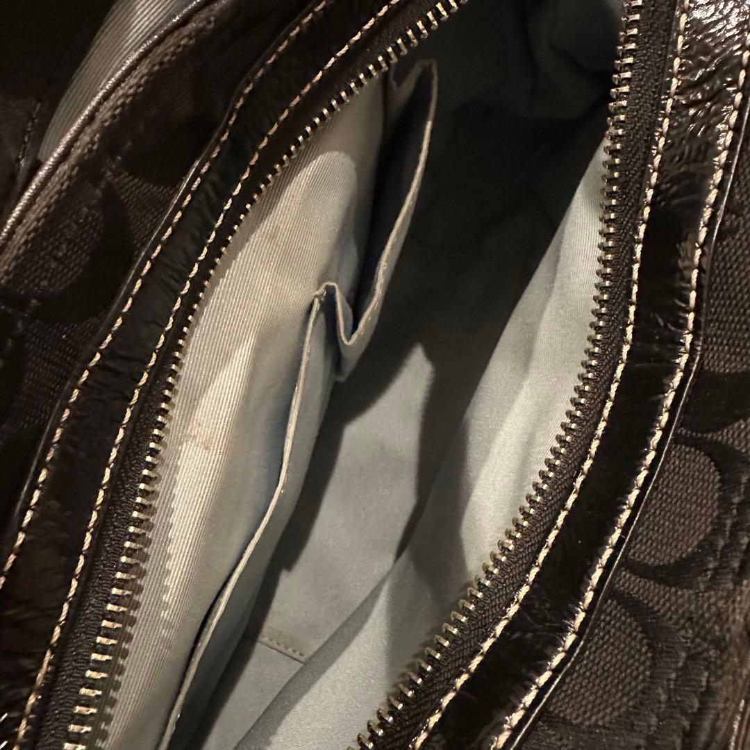 COACH コーチ　シグネチャー　ソーホー　ハンドバッグ　トート　総柄　レザー