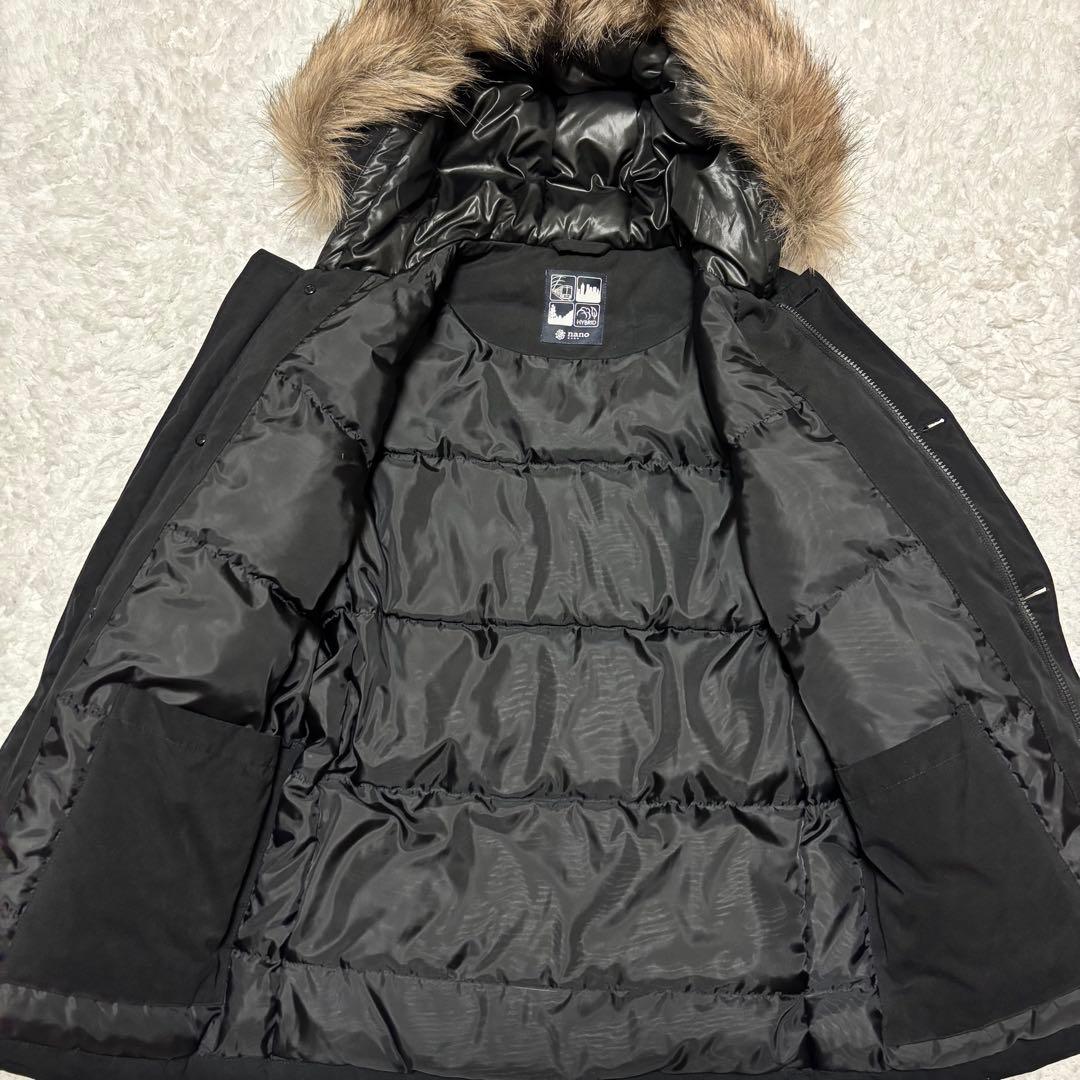 【極美品✨】ナノユニバース 近年モデル ハイブリッドダウンコート ファー付 M
