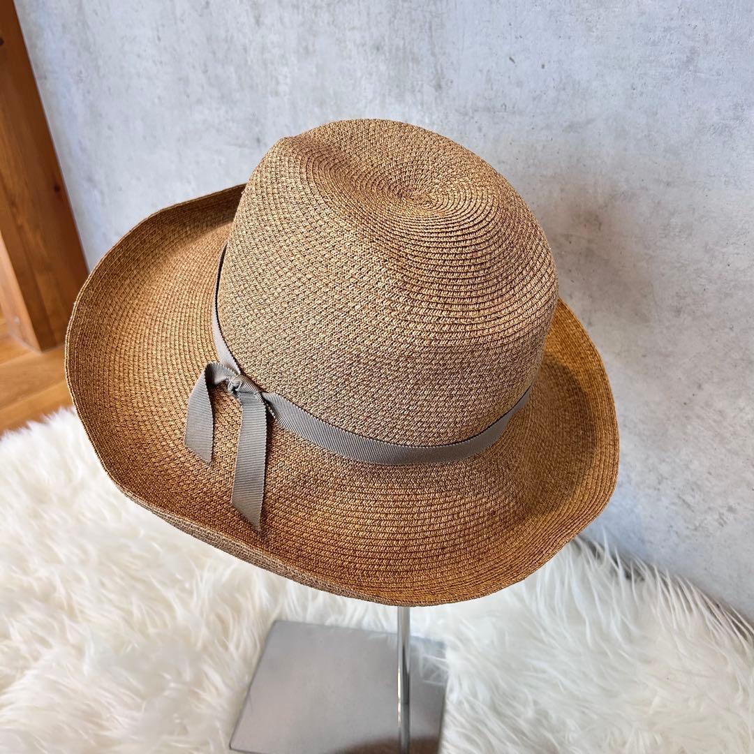 chisaki　折りたたみ可能ペーパーハット　ENRIE 麦わら帽子　リボン