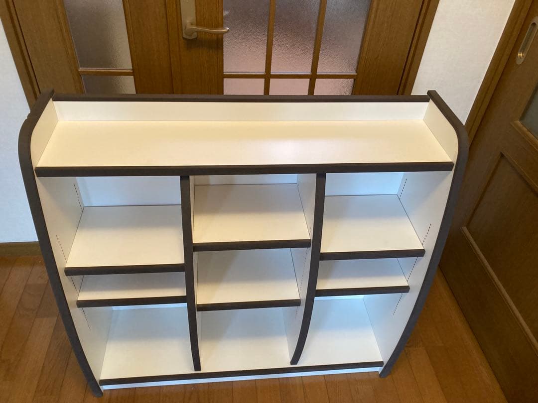 オープンシェルフ 本棚 ホワイト ダークブラウン