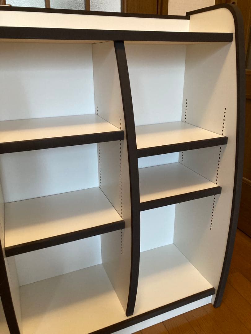 オープンシェルフ 本棚 ホワイト ダークブラウン