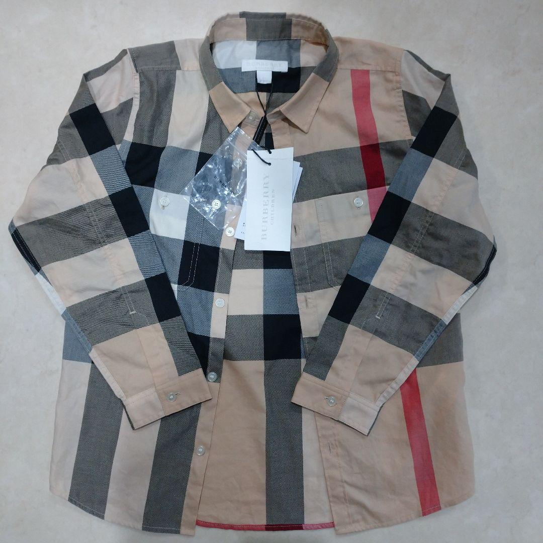 Burberry チェック柄 長袖シャツ 8Y