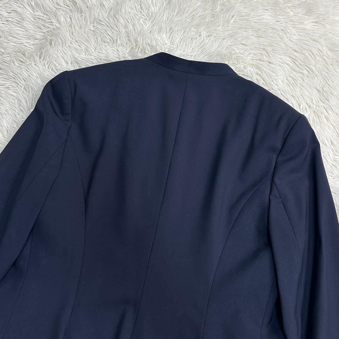 Theory セオリー スーツセット ノーカラー スカート ネイビー 4