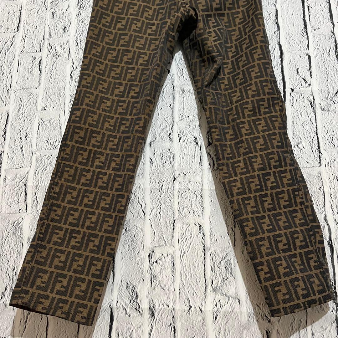 【美品】FENDI フェンディ ズッカ柄 パンツ ボトムス ジャガード 30 M