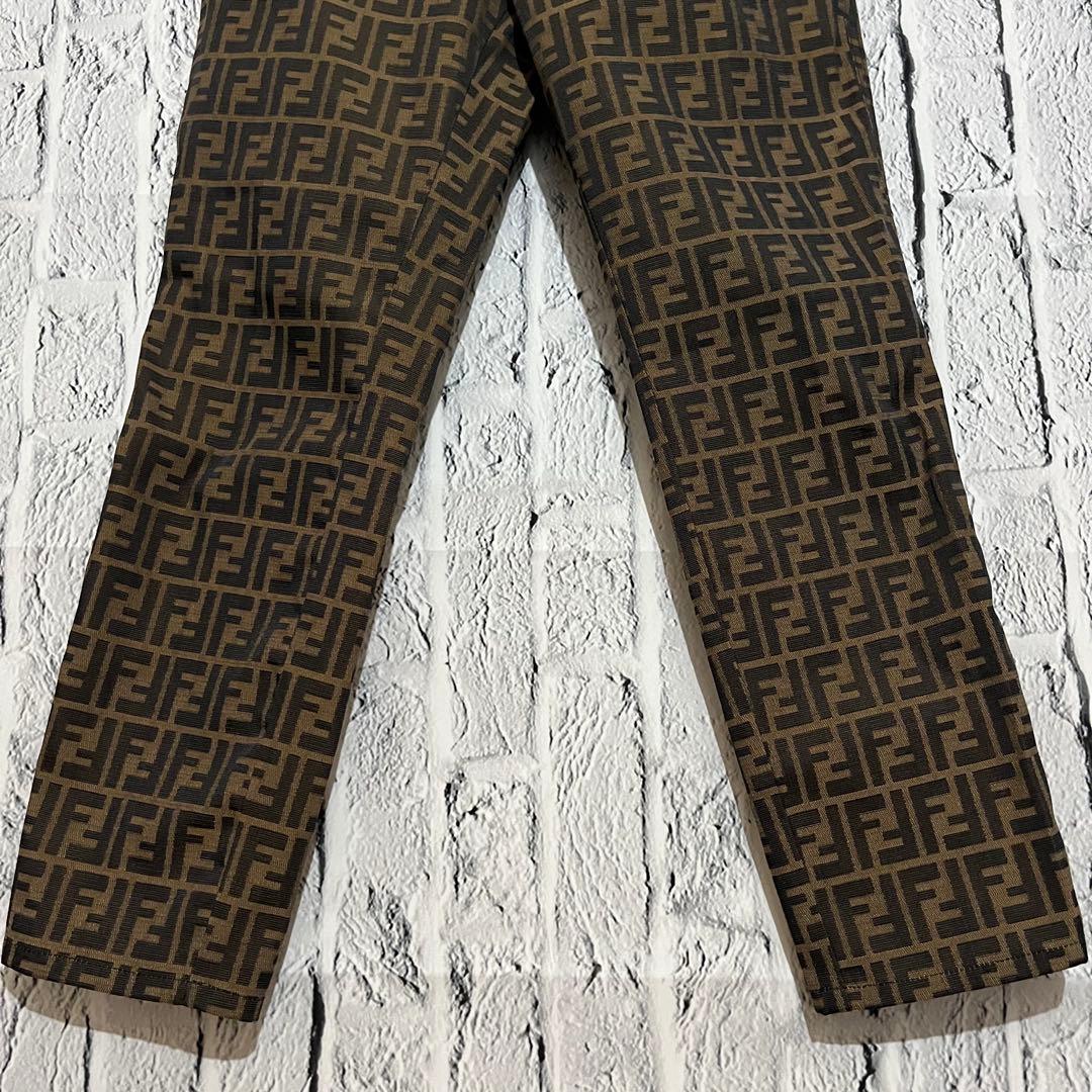 【美品】FENDI フェンディ ズッカ柄 パンツ ボトムス ジャガード 30 M