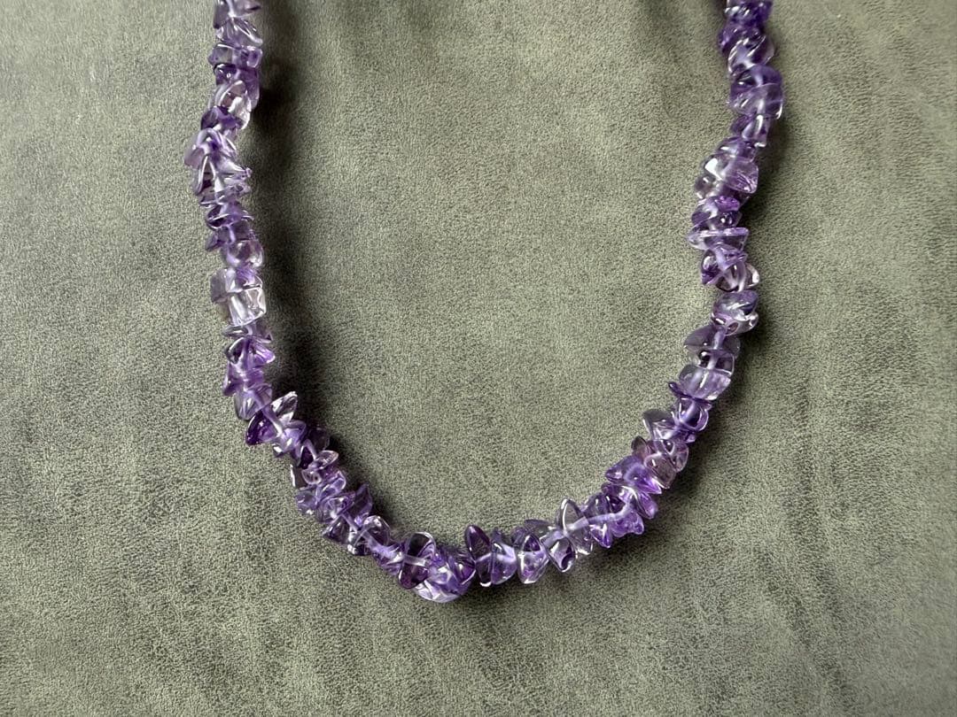 アメジスト ネックレス & WGK14 14金イヤリング セット シルバー