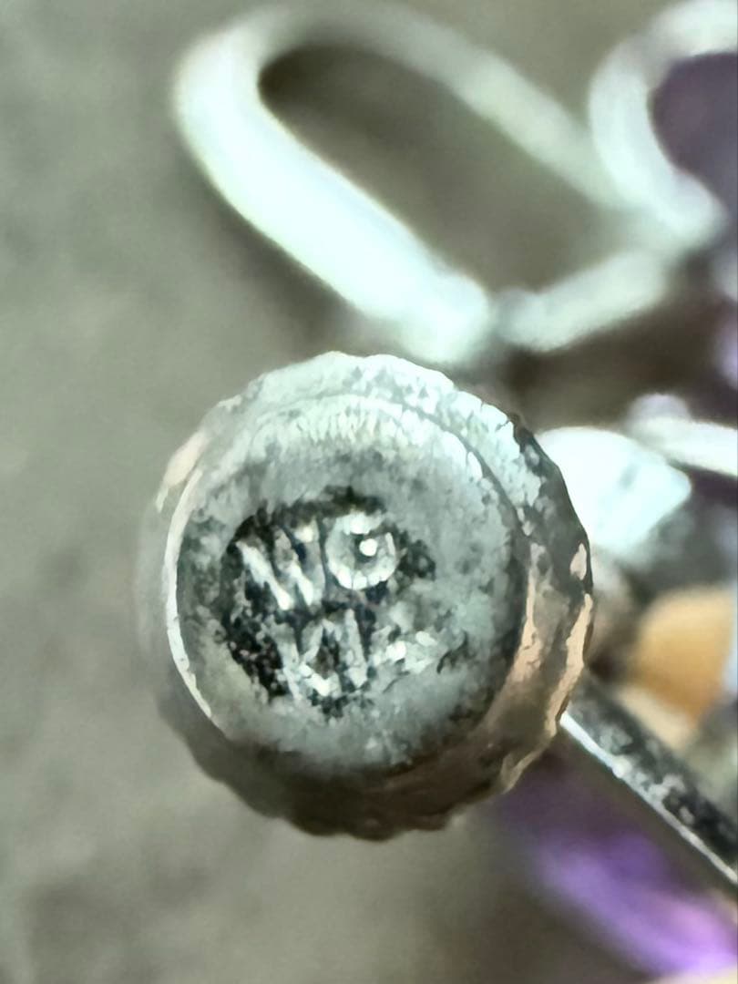 アメジスト ネックレス & WGK14 14金イヤリング セット シルバー