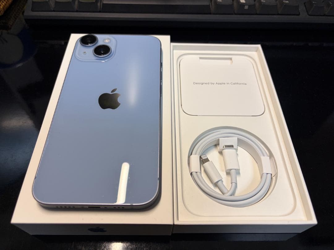 iPhone 14 128GB ブルー 中古美品 バッテリー 92%