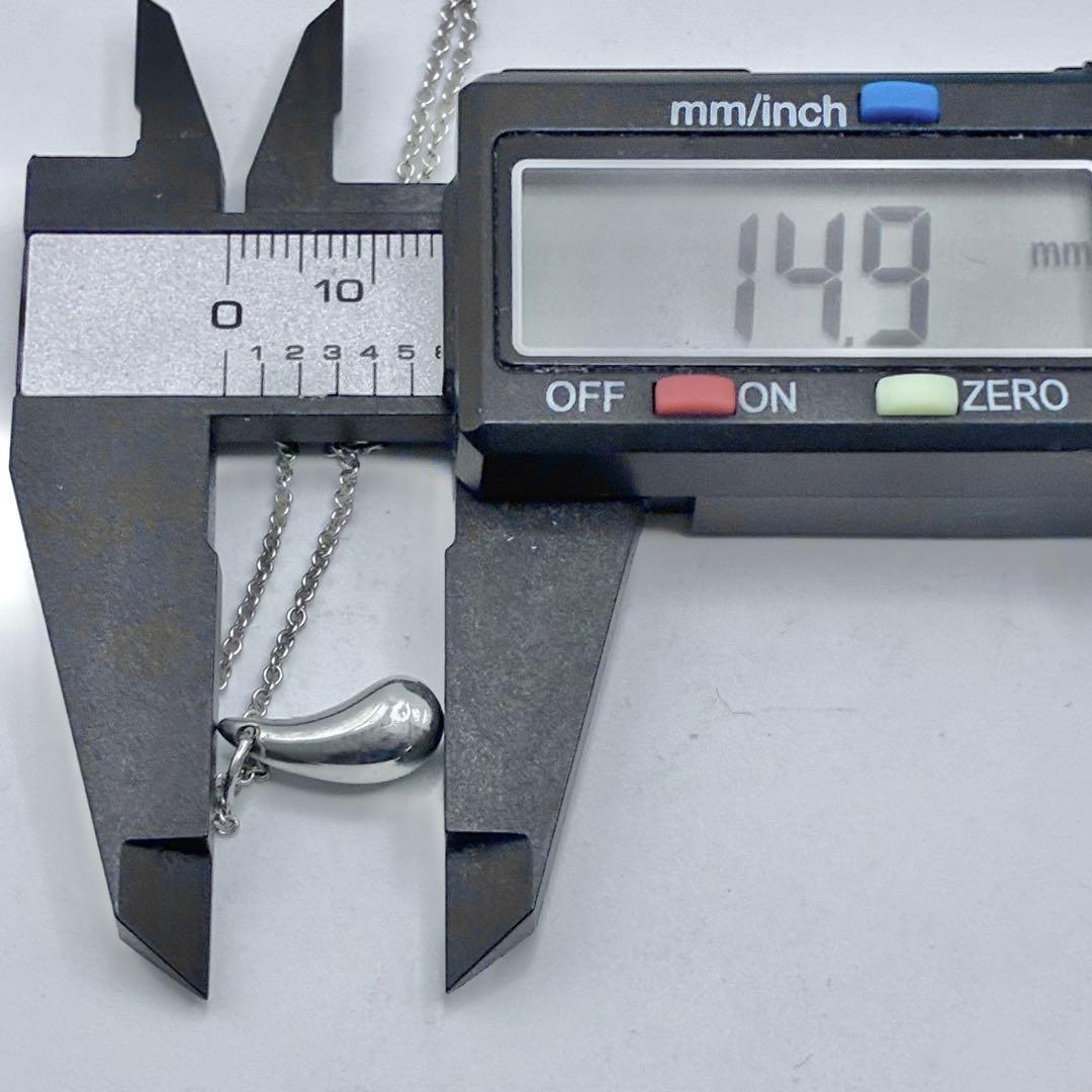 【美品】ティファニー　ティアドロップ　ネックレス　シルバー　雫　レディース