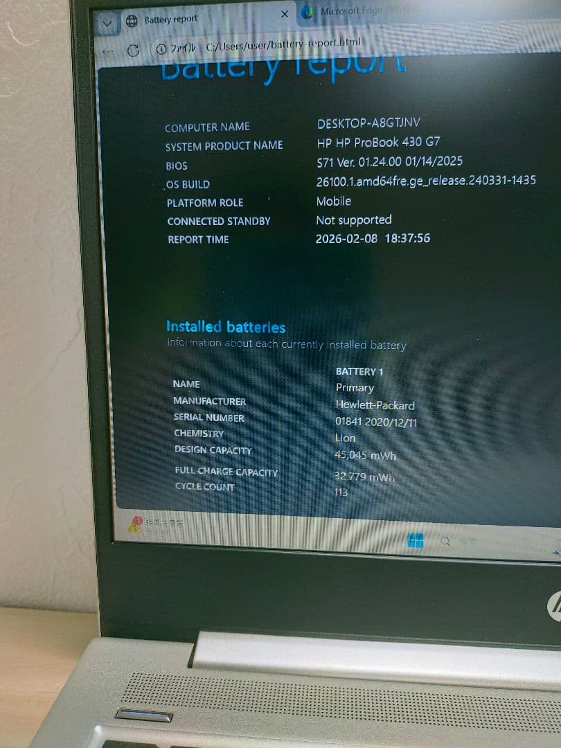 HP PROBOOK　G430 G7