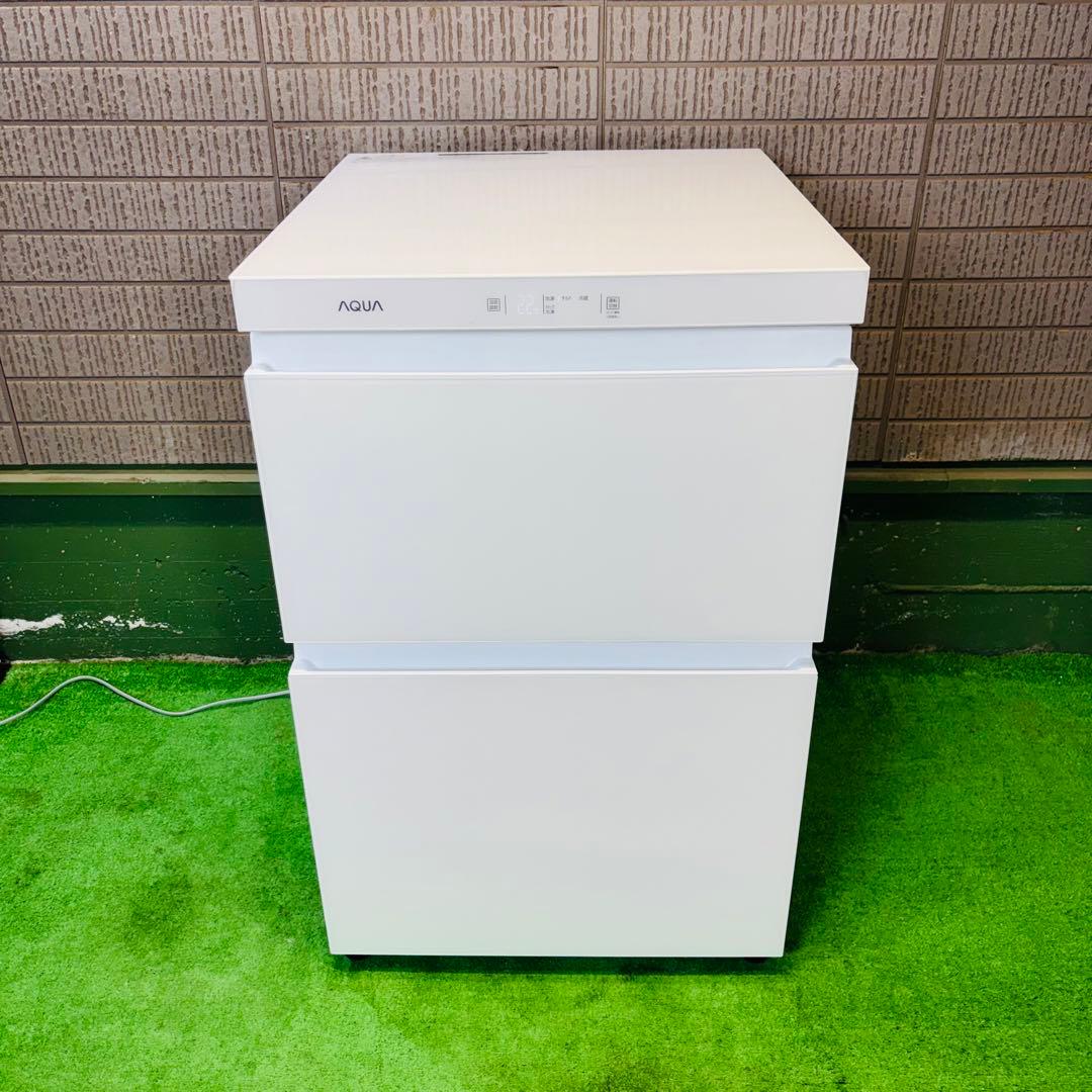 美品 2023年製 100L 冷凍庫 AQUA ガラス天板【地域限定配送無料】