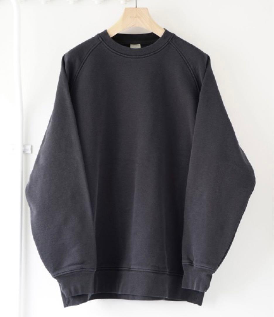 COMOLI 23SS コットン吊裏毛クルーネック fade black 3