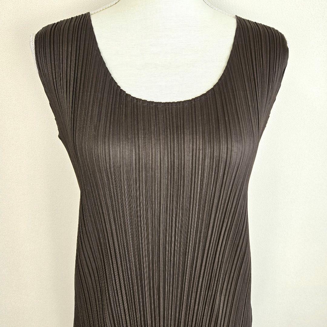 PLEATS PLEASE プリーツプリーズ 2 ブラウン ロング ドレス 茶色