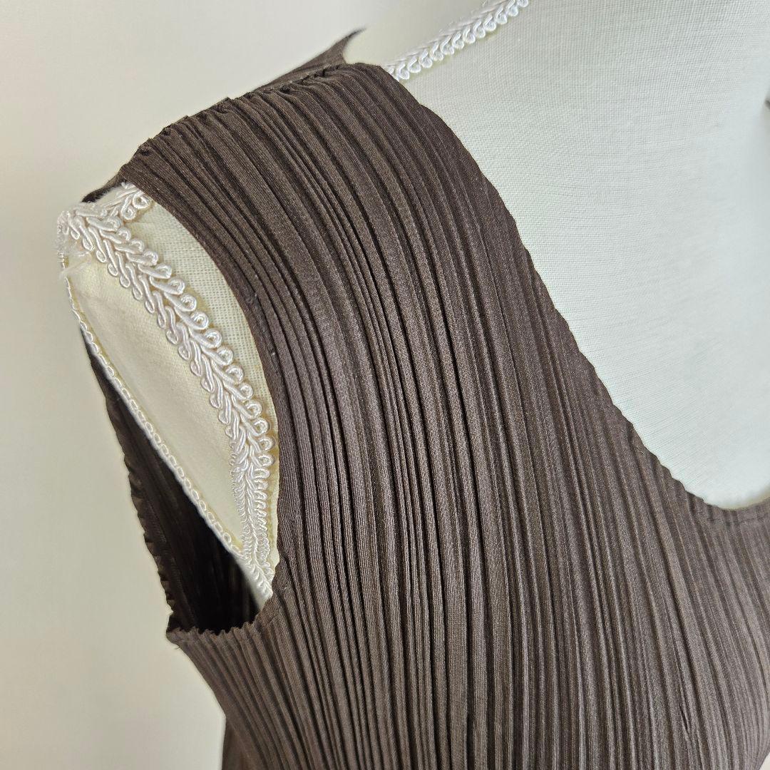 PLEATS PLEASE プリーツプリーズ 2 ブラウン ロング ドレス 茶色
