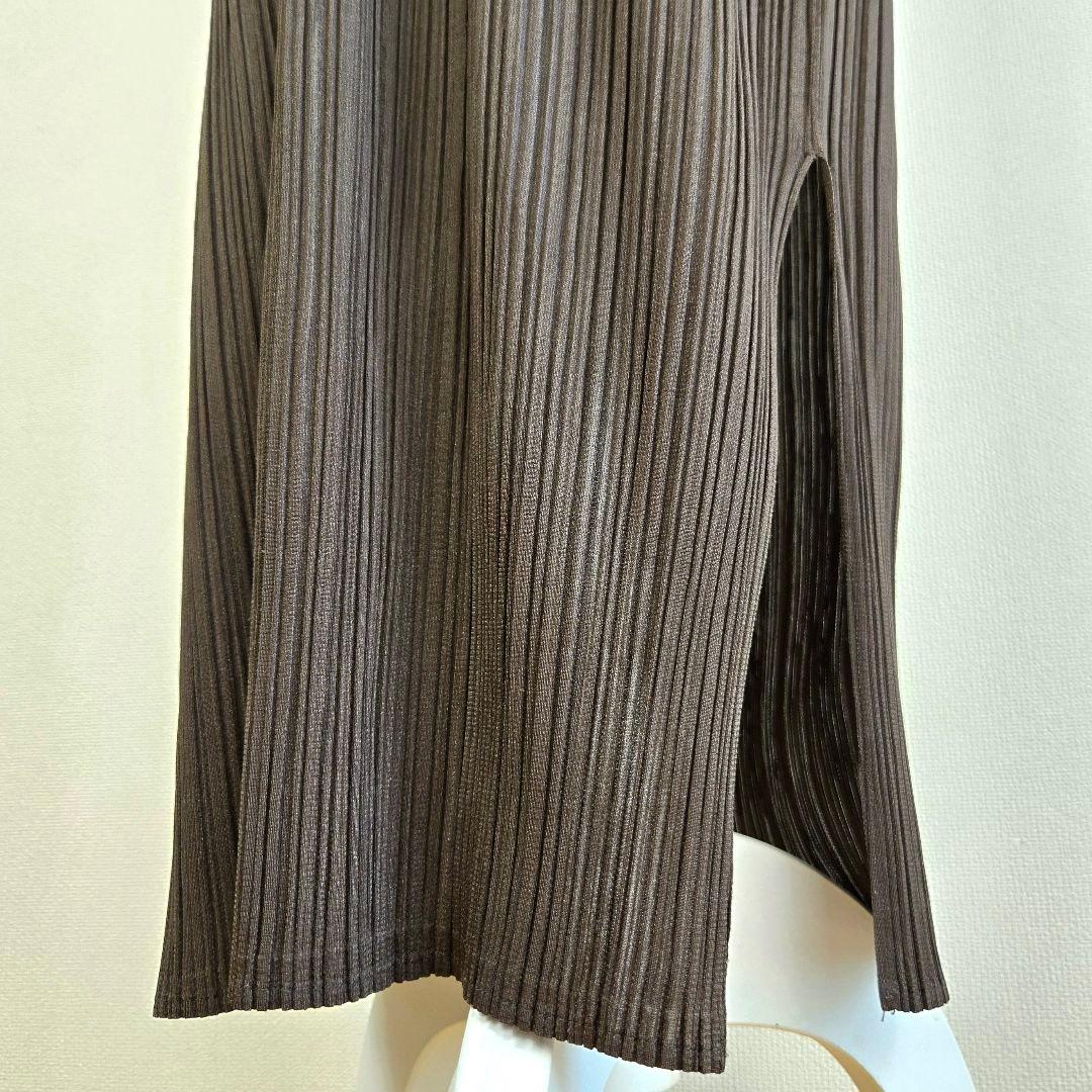 PLEATS PLEASE プリーツプリーズ 2 ブラウン ロング ドレス 茶色