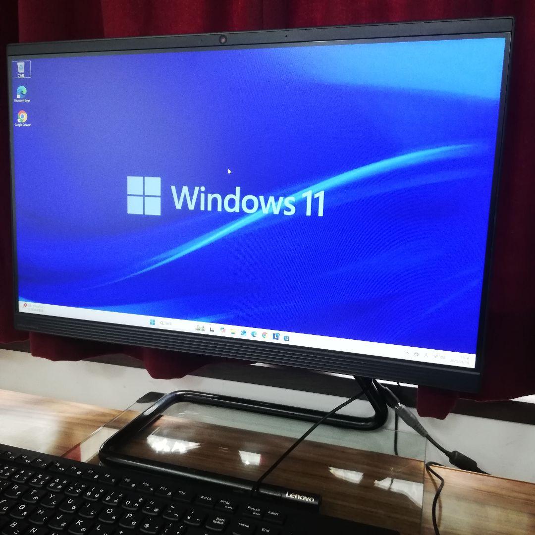 レノボ　超狭枠の22インチ一体型　Ryzen 5 3500U 8G/256SSD