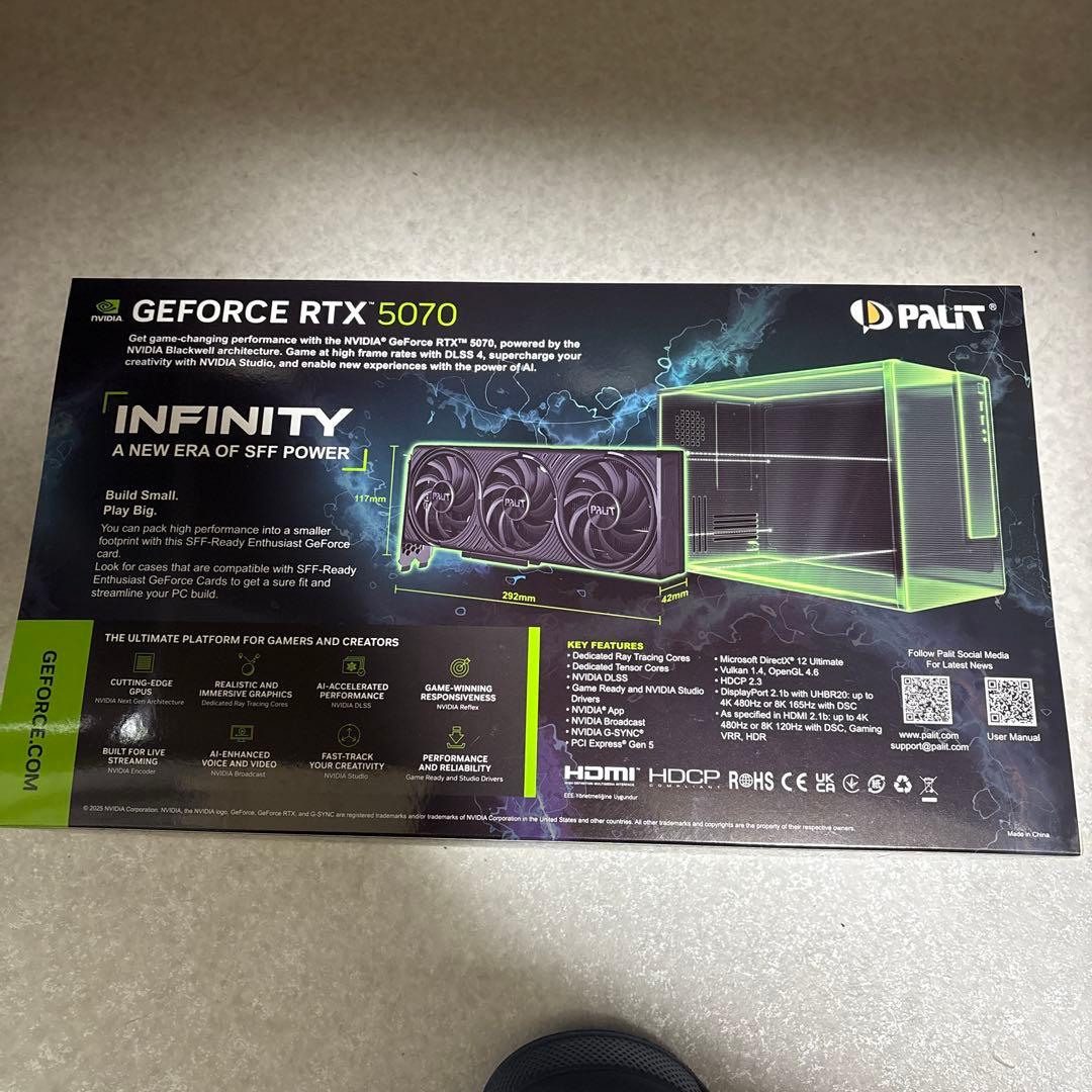 グラフィックボード・グラボ・ビデオカード PALIT GEFORCE RTX 5070 INFINITY 3 12GB