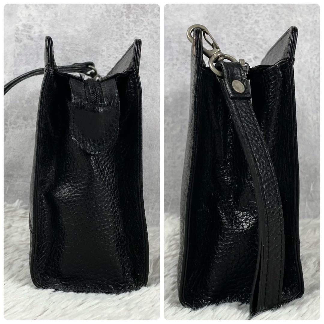 極美品 GIANNI VERSACE レザー クラッチバッグ メデューサ 黒