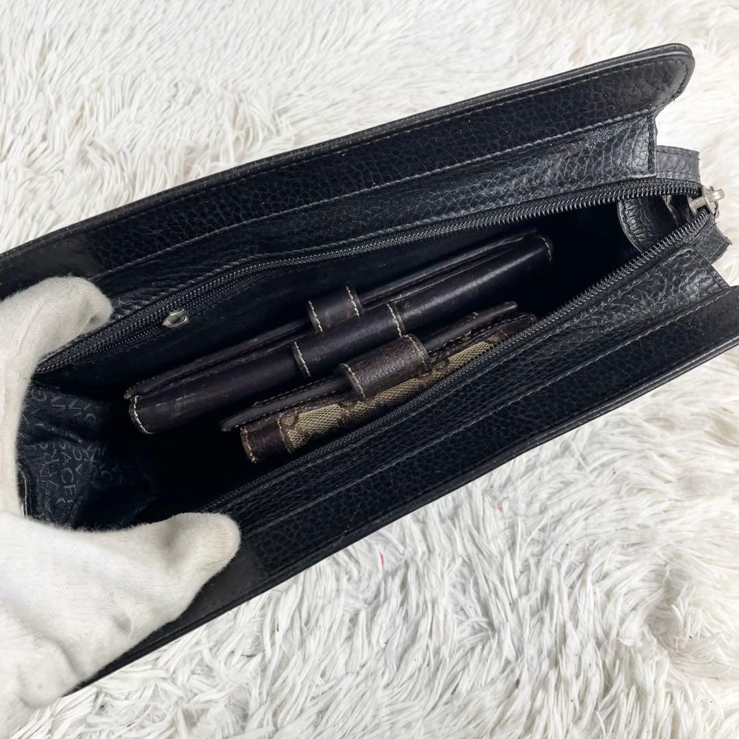 極美品 GIANNI VERSACE レザー クラッチバッグ メデューサ 黒