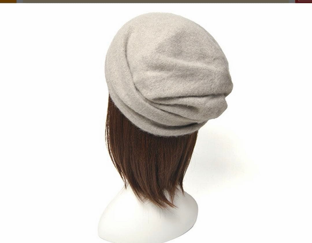 chisaki ニットキャップ Belly カシミヤ セーブル　サイズ2