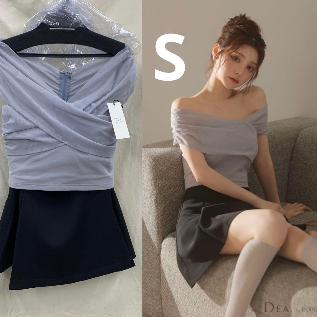 ブルーS 3388 半袖　ディア　ローブドフルール　ブリエ　キャバドレス