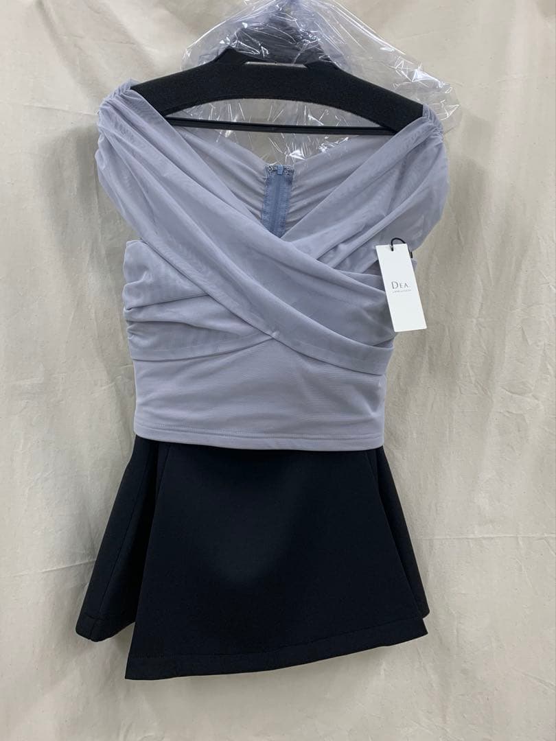 ブルーS 3388 半袖　ディア　ローブドフルール　ブリエ　キャバドレス