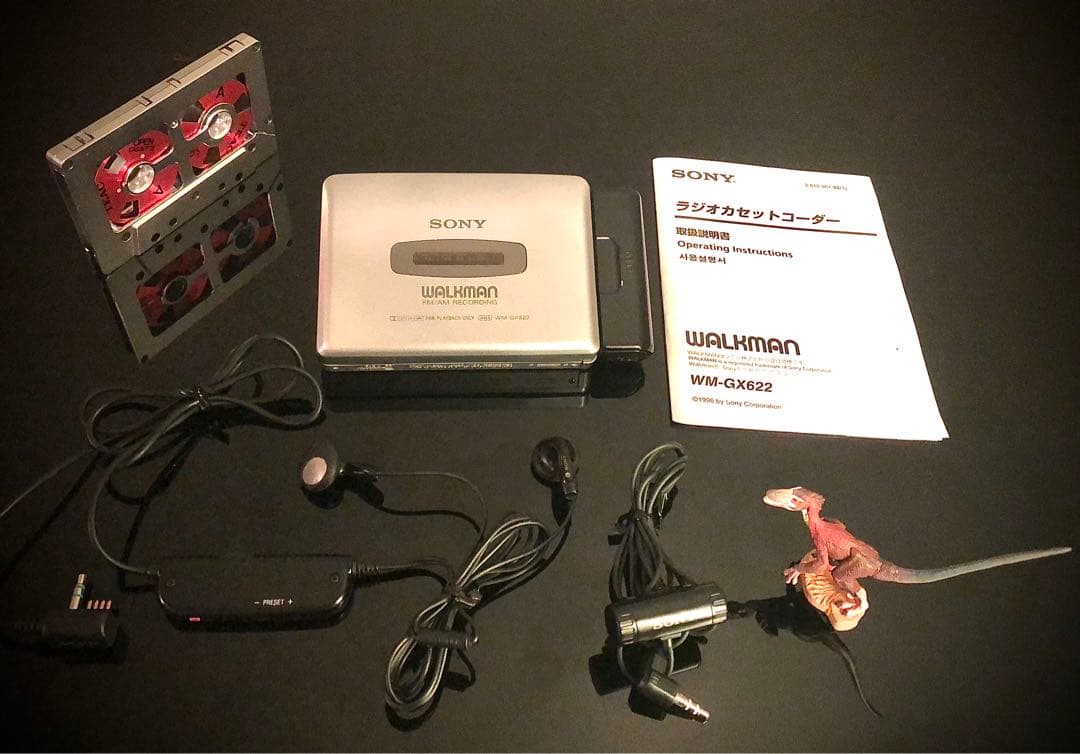 カセットウォークマン SONY WM-GX622 銀「整備済み、完動美品」