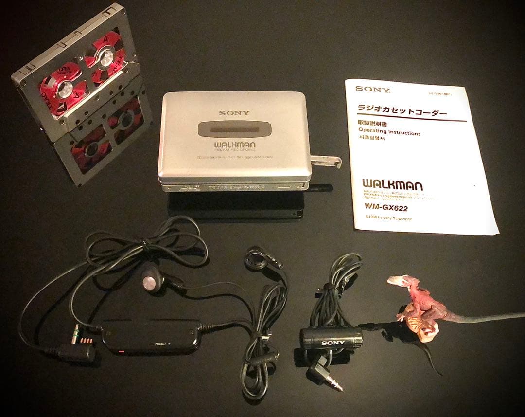 カセットウォークマン SONY WM-GX622 銀「整備済み、完動美品」
