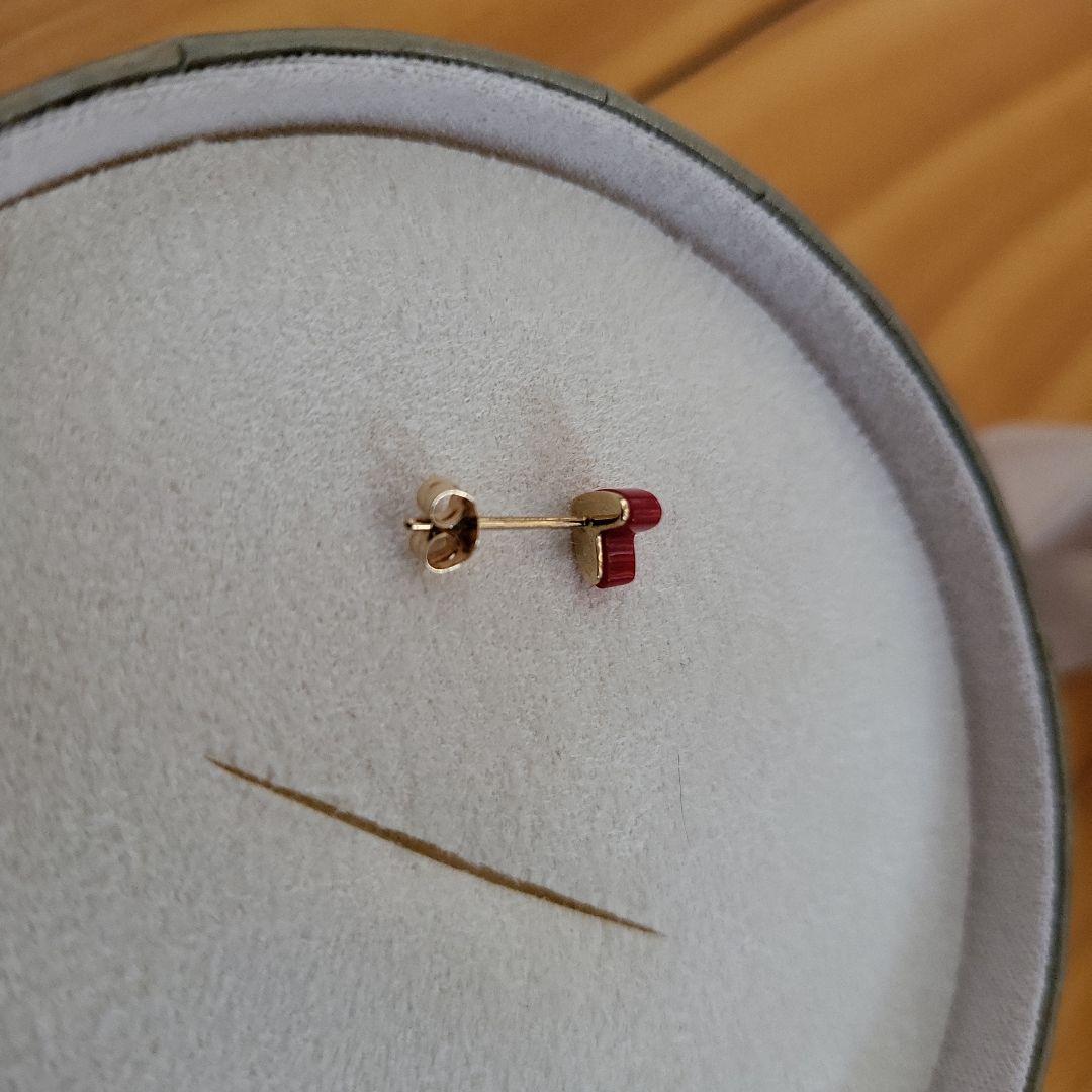 本日限定値下げ　AHKAHハート❤️18Kピアス(片耳のみ)