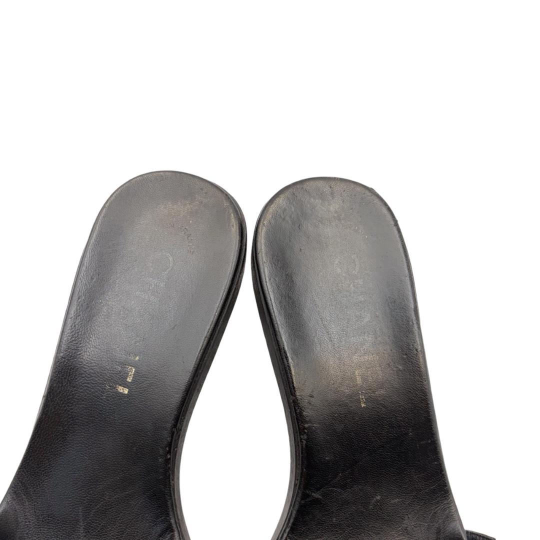 希少✤CHANEL／シャネル ウッド サンダル　23㎝ ココマーク 0201