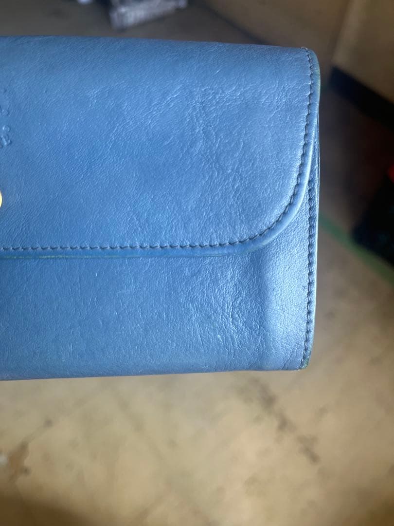 Lemon イルビゾンテ 長財布 ブルー系 ネイビー系 ロゴ型押し 収納多