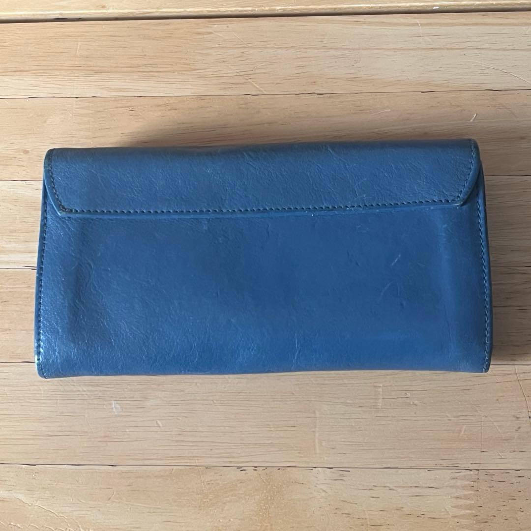 Lemon イルビゾンテ 長財布 ブルー系 ネイビー系 ロゴ型押し 収納多