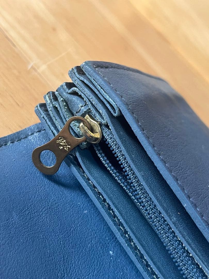 Lemon イルビゾンテ 長財布 ブルー系 ネイビー系 ロゴ型押し 収納多