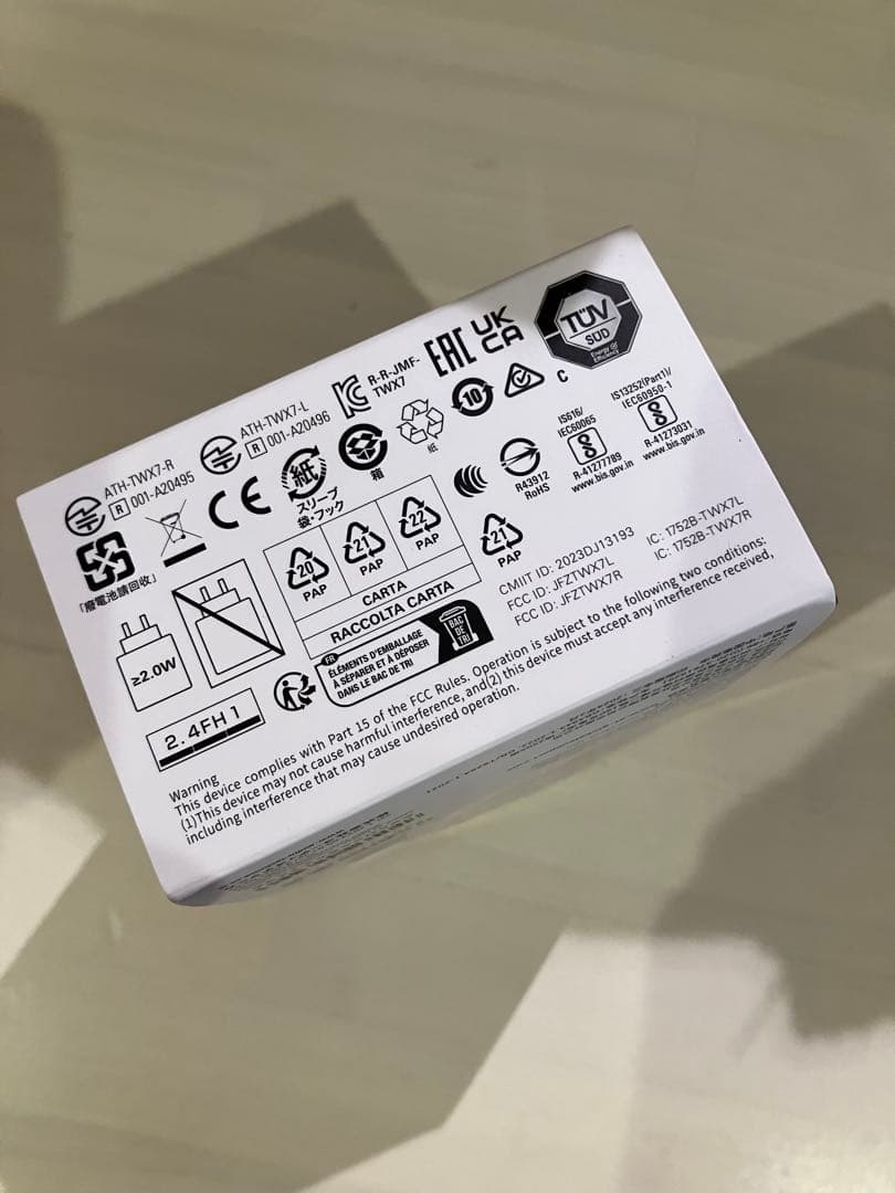 新品未開封 オーディオテクニカ 完全ワイヤレスイヤホン ATH-TWX7 BK