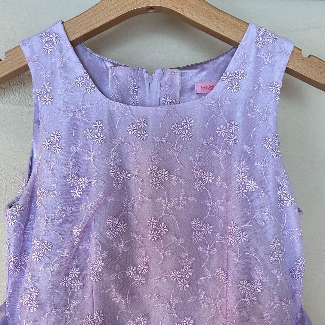 ゆめりすと 子供用ドレス パープル 紫 薄紫 演奏会 発表会 ソフィーライラック