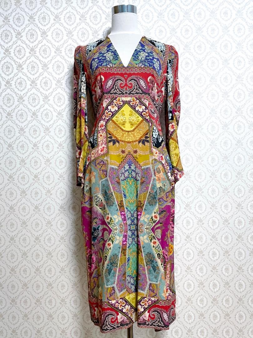 新品 ETRO エトロ 花柄&ペイズリー柄ワンピース
