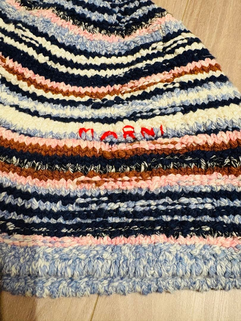 坊MARNI \"マルチカラー\"コットンニットバケットハット