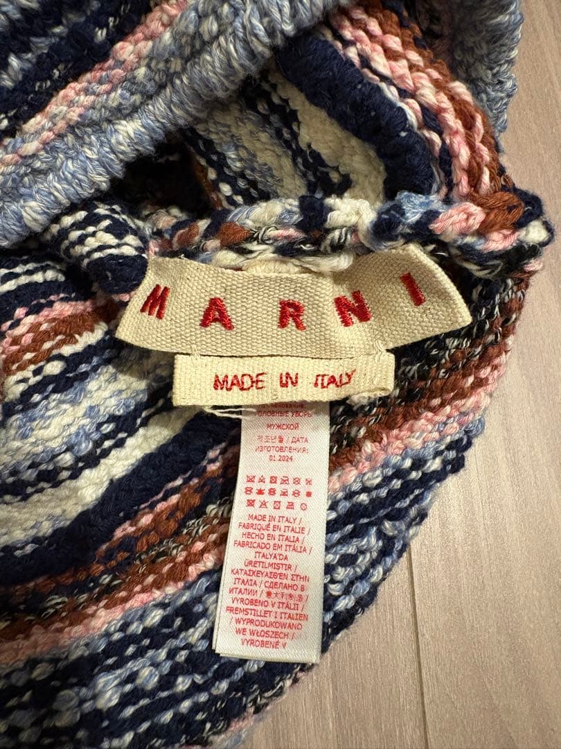 坊MARNI \"マルチカラー\"コットンニットバケットハット