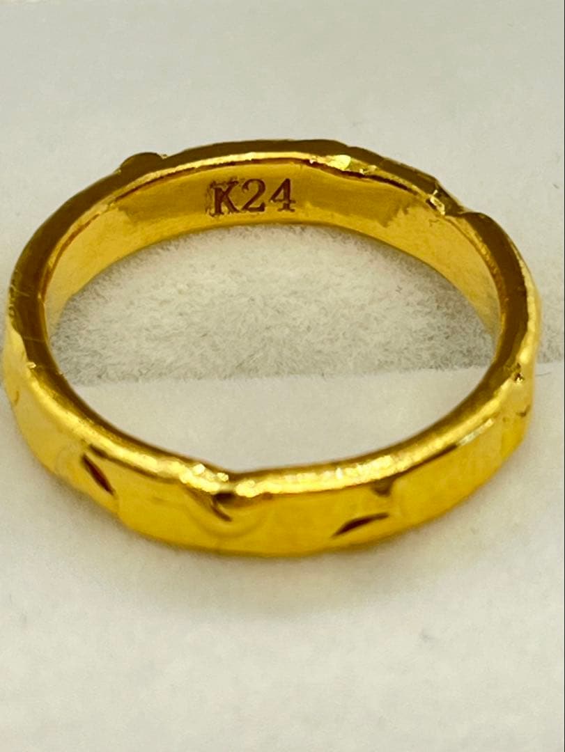 K24 純金 メルトリング 5.42g指輪 リング 刻印あり ハンドメイド