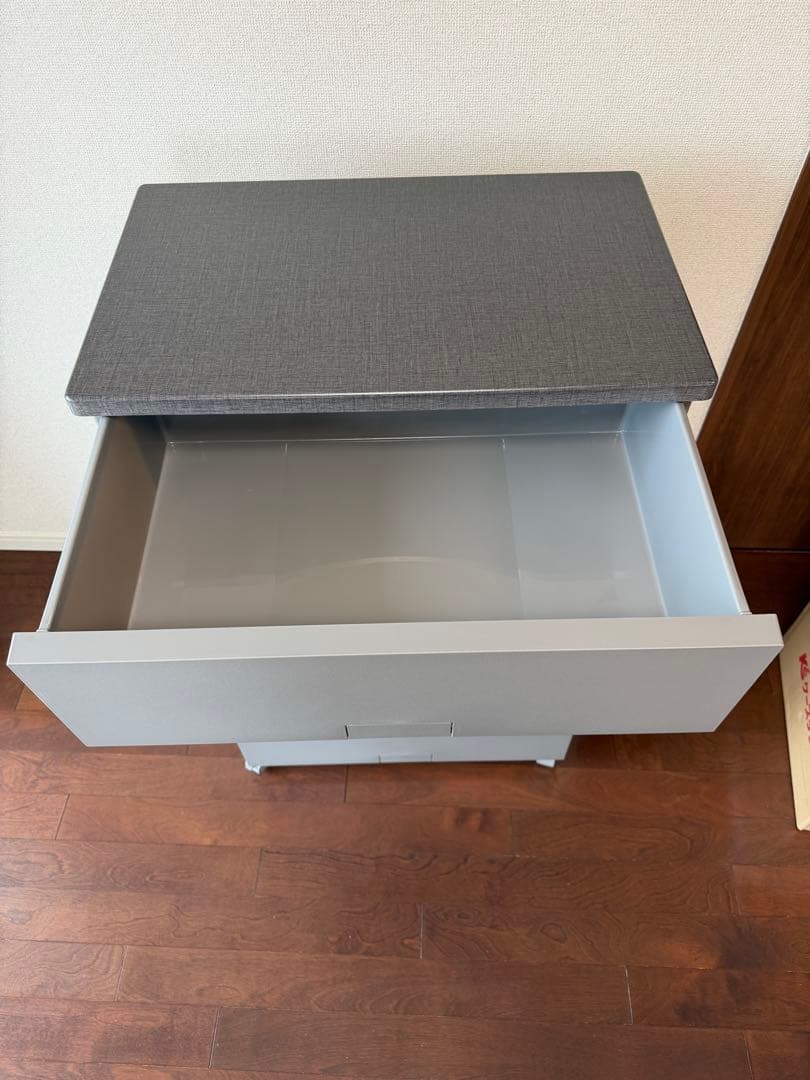 【天馬】グレー プラスチック製 5段チェスト