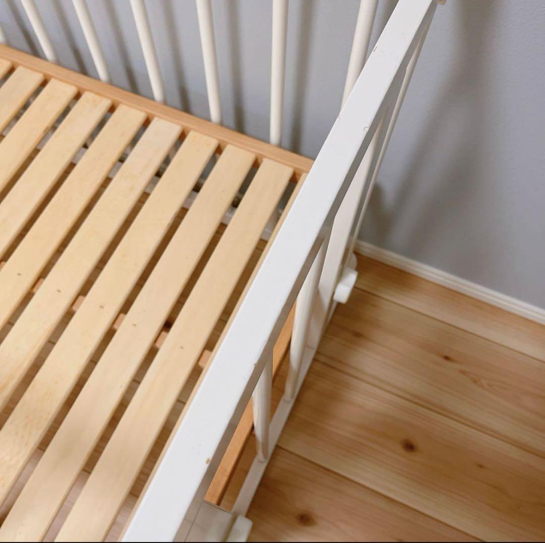 ※レオ( ´ ▽ ` ) ベビーベッド 木製ファルスカミニジョイントベッド